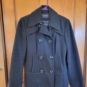 Nine West Black Pea Coat